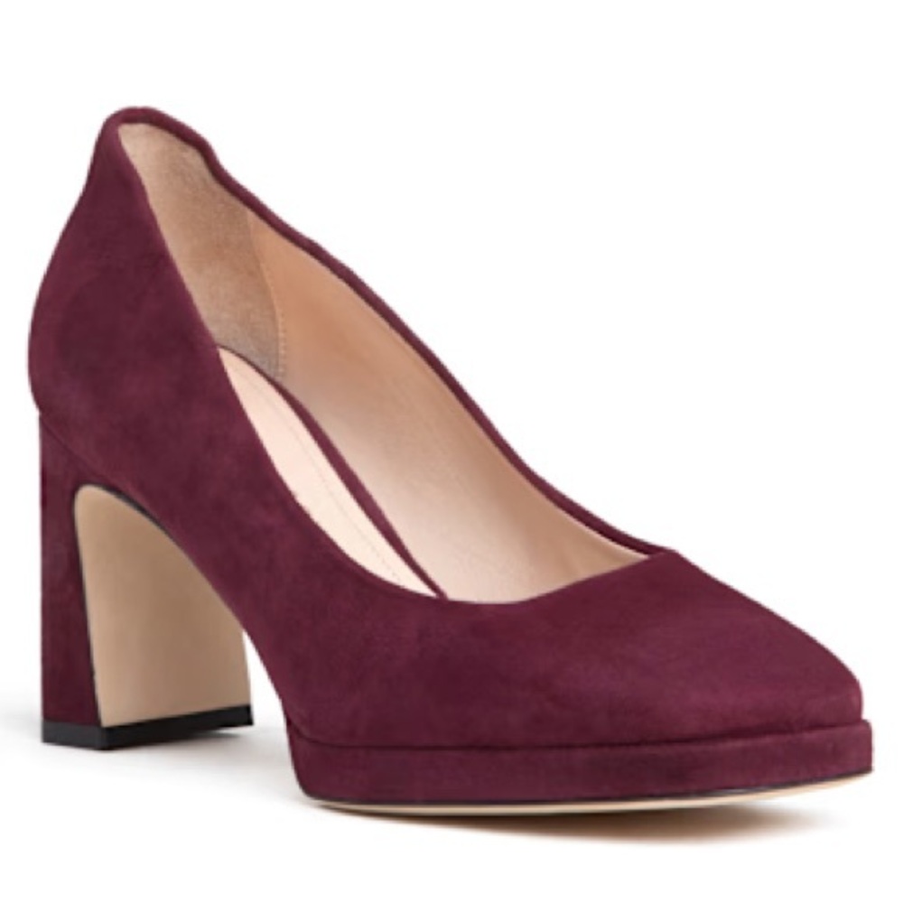 Beautiisoles by Robyn Shreiber Italy Cristina Burgundy 8.5 square toe Pump sh5